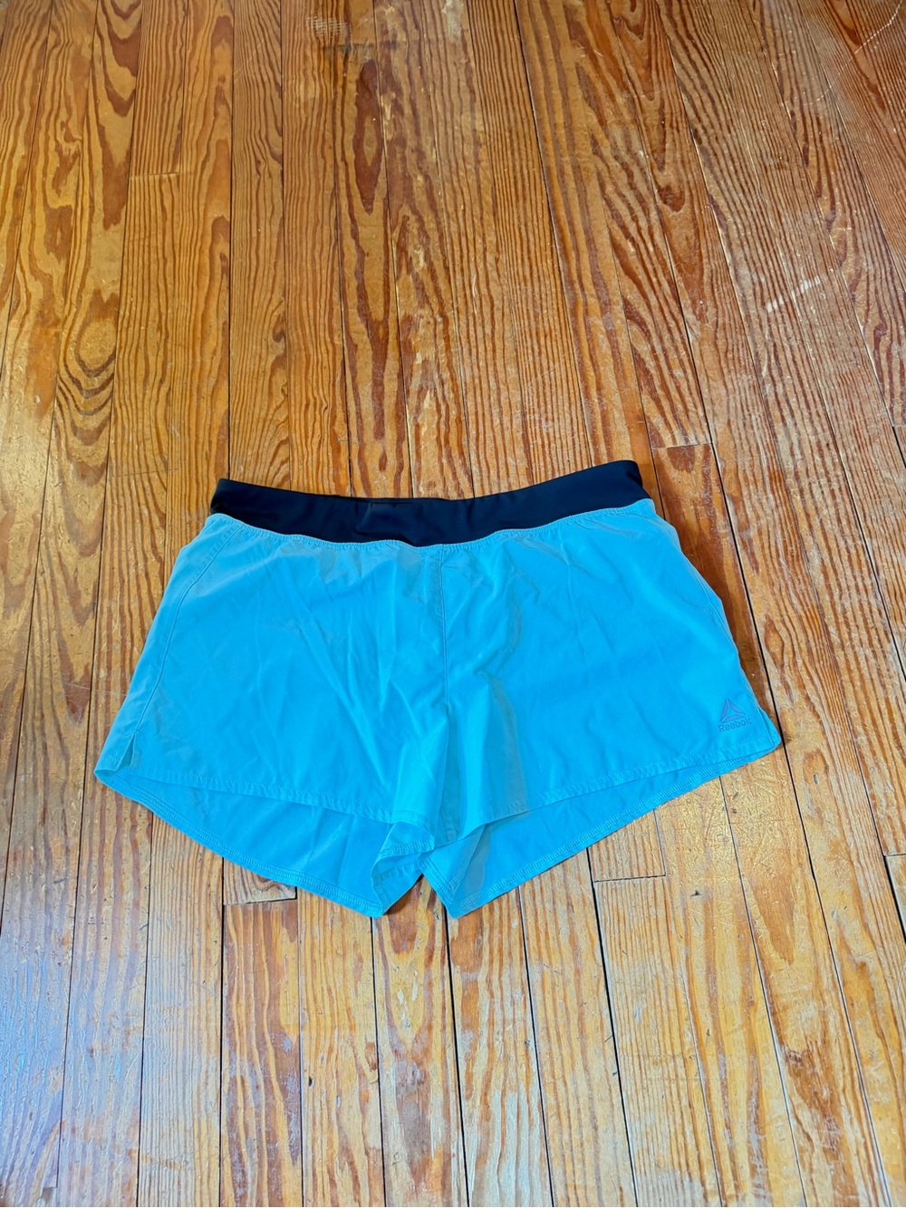 Reebok Teal Athletic Shorts with Black Waistband